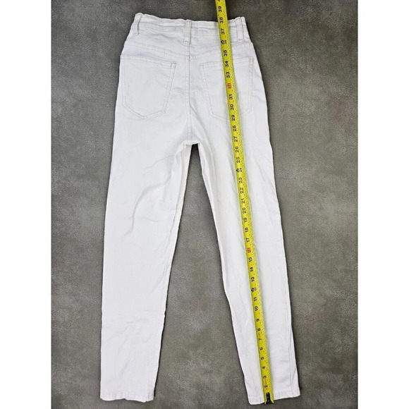 Cotton On Size 0 Women's White Stretch Mom Denim Jeans 28 Inch Inseam - Picture 12 of 12